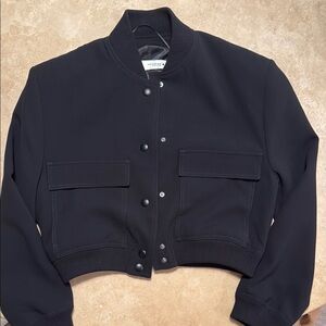 COPY - Zara Black Cropped Bomber Jacket - size XS